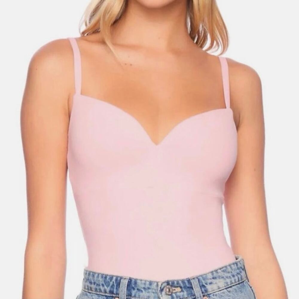 NWT Susana Monaco Sz S Cotton Candy Pink Sweetheart Neck Sleeveless Tank Top